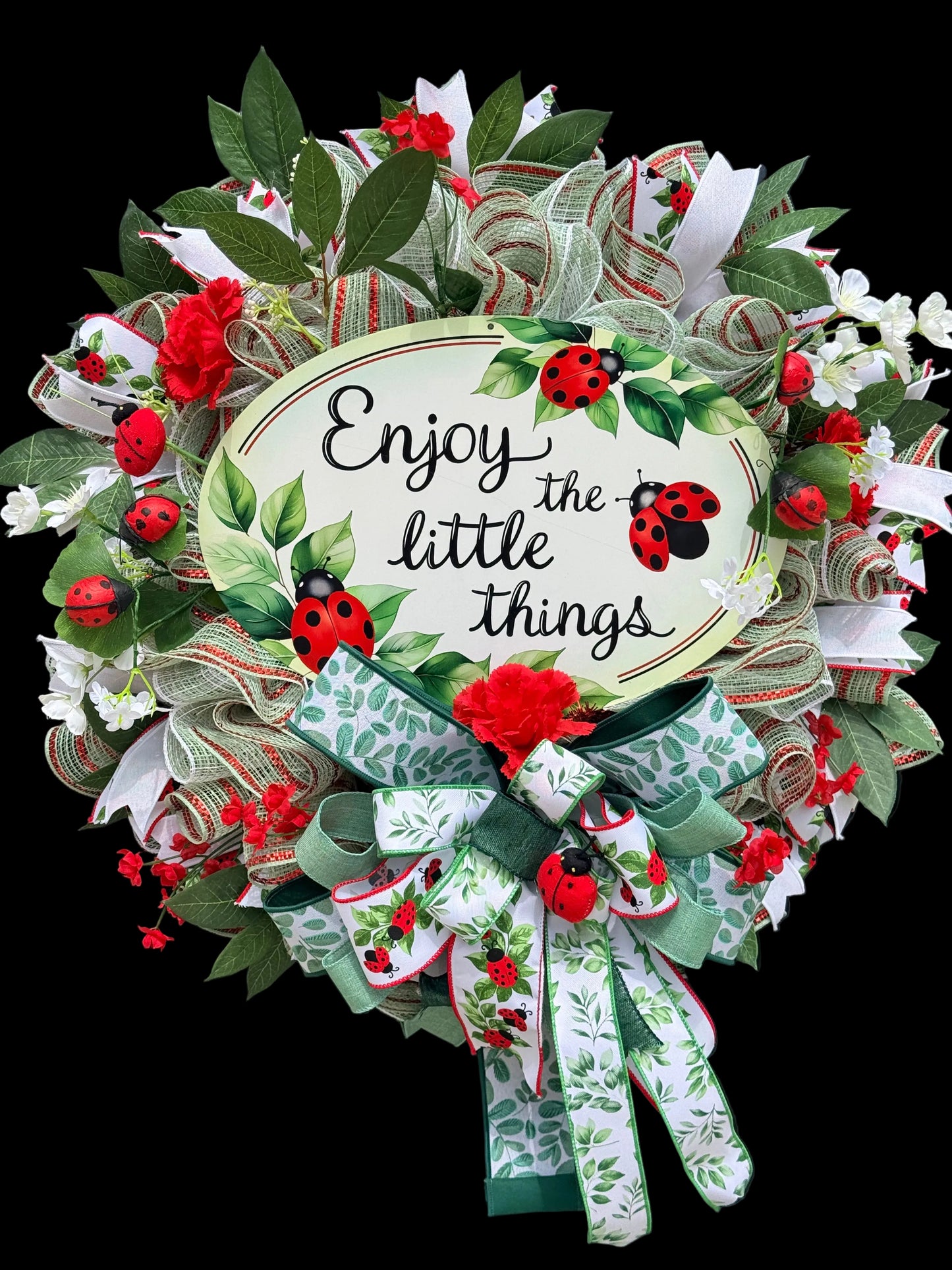 Ladybug Garden Wreath