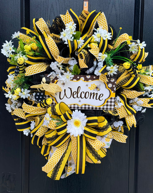 Bee Our Guest Welcome Wreath