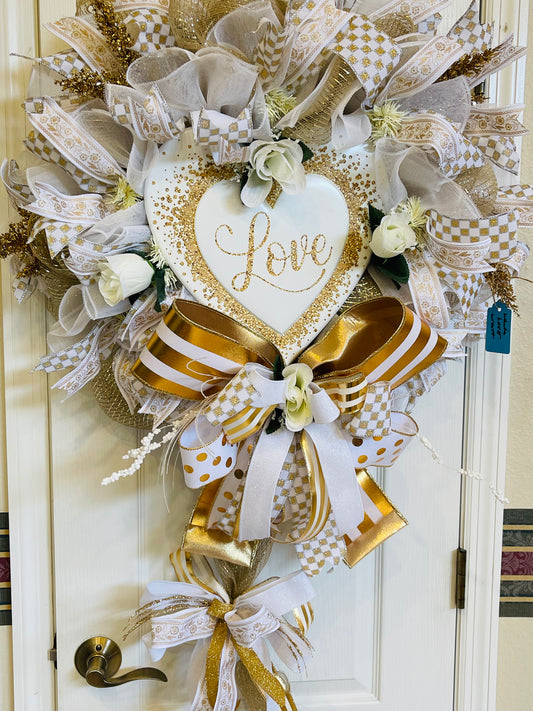 Golden Love Wreath