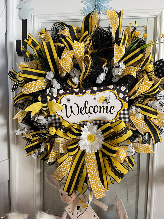 Bee Our Guest Welcome Wreath