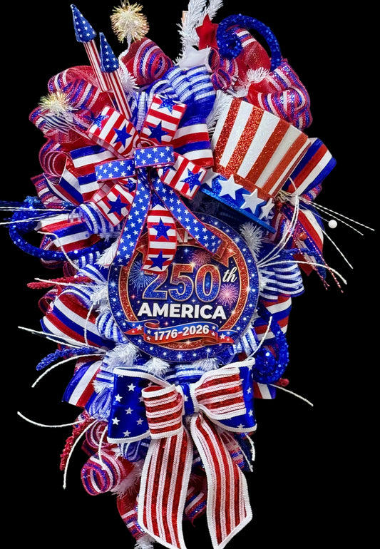 250 Year Celebration Swag Wreath
